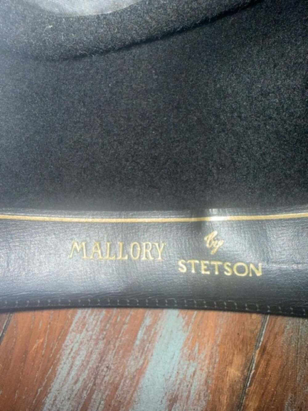 Vintage Mallory by Stetson Black Wool Fedora Hat 1960s - Picture 4 of 9